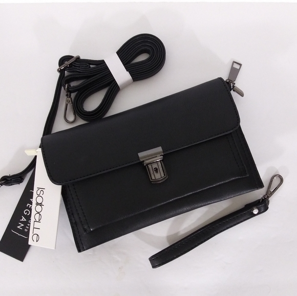 Isabelle Vegan Handbags - NWT ISABELLE VEGAN MINI CROSSBODY BAG WRISTLET